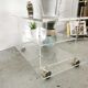 Desserte meuble télé vintage David Lange plexiglas