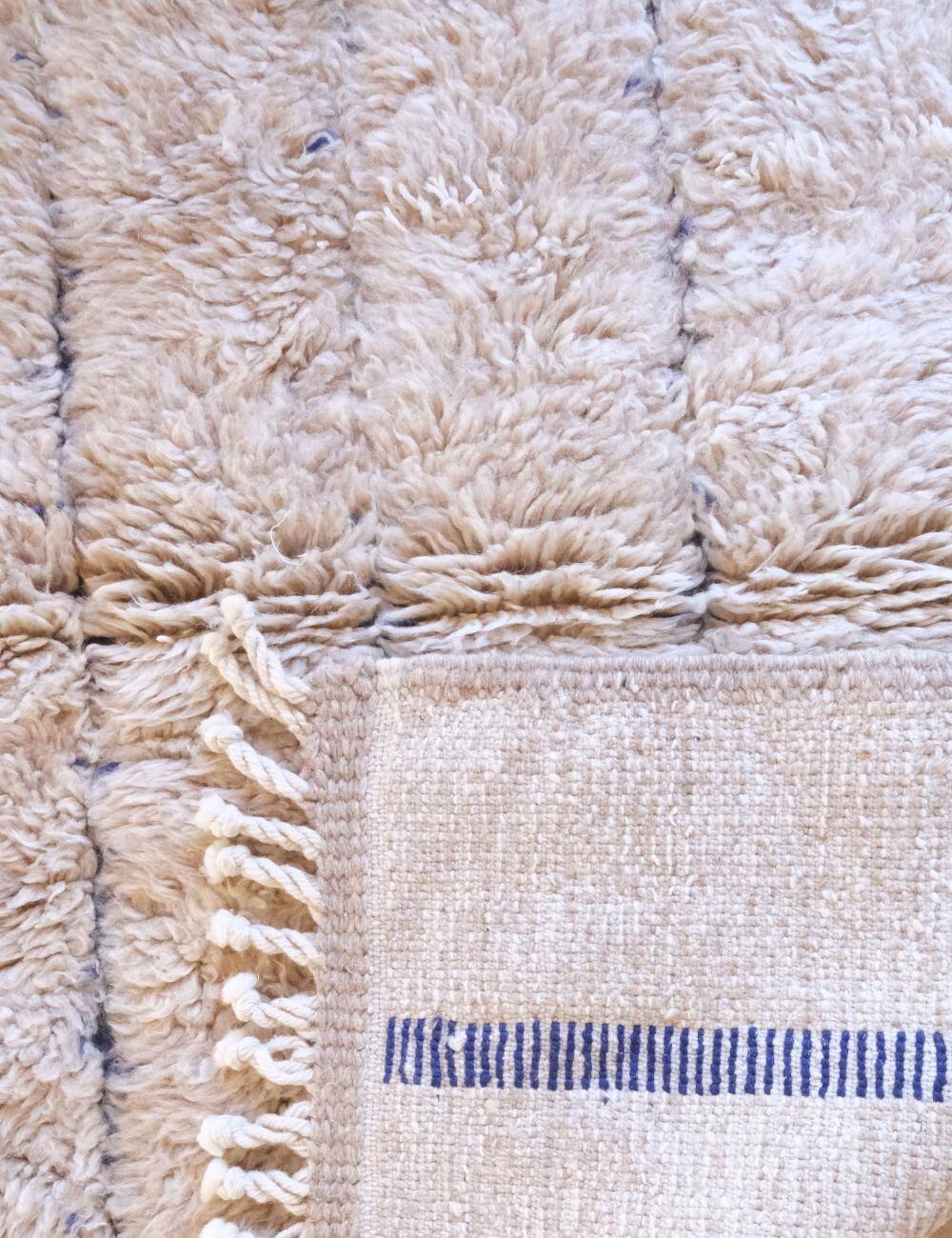 Small Beige Beni Ourain Rug - 130 x 94 cm