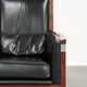 Cow leather Art Deco design armchair with a timeless look