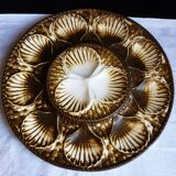 Oyster service, platter and 6 Longchamp oyster plates.