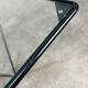 Pyramidal coffee table in steel wire and glass in the style of Piva