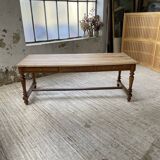 2m walnut drapery farm table
