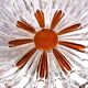 Vintage cut crystal pocket bowl with amber centre – 1960s/70s