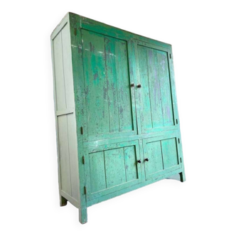 Cabinet / cupboard / vintage brocant mint green cabinet