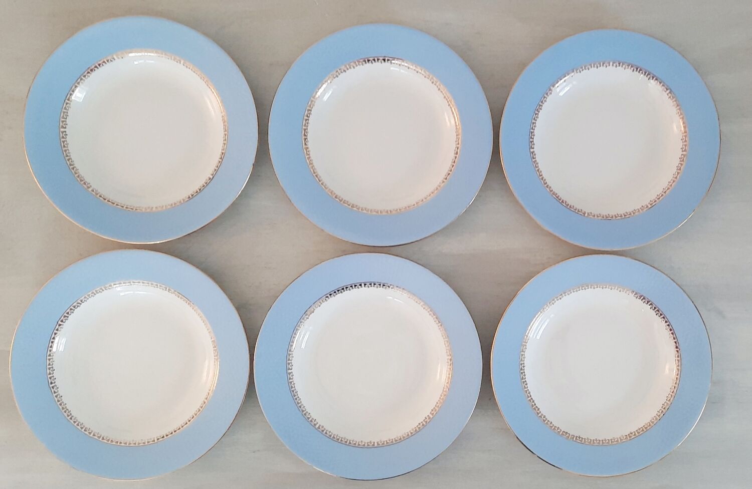 Hollow earthenware plates Café Gilbert by Moulin des Loups Vintage