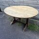 table de vendange , plateau décapé et bois naturel