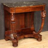 Majestueuse console époque Empire aux cygnes en acajou vers 1800-1820