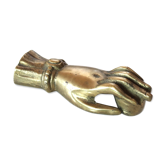 Brass hand, paper press, 50s