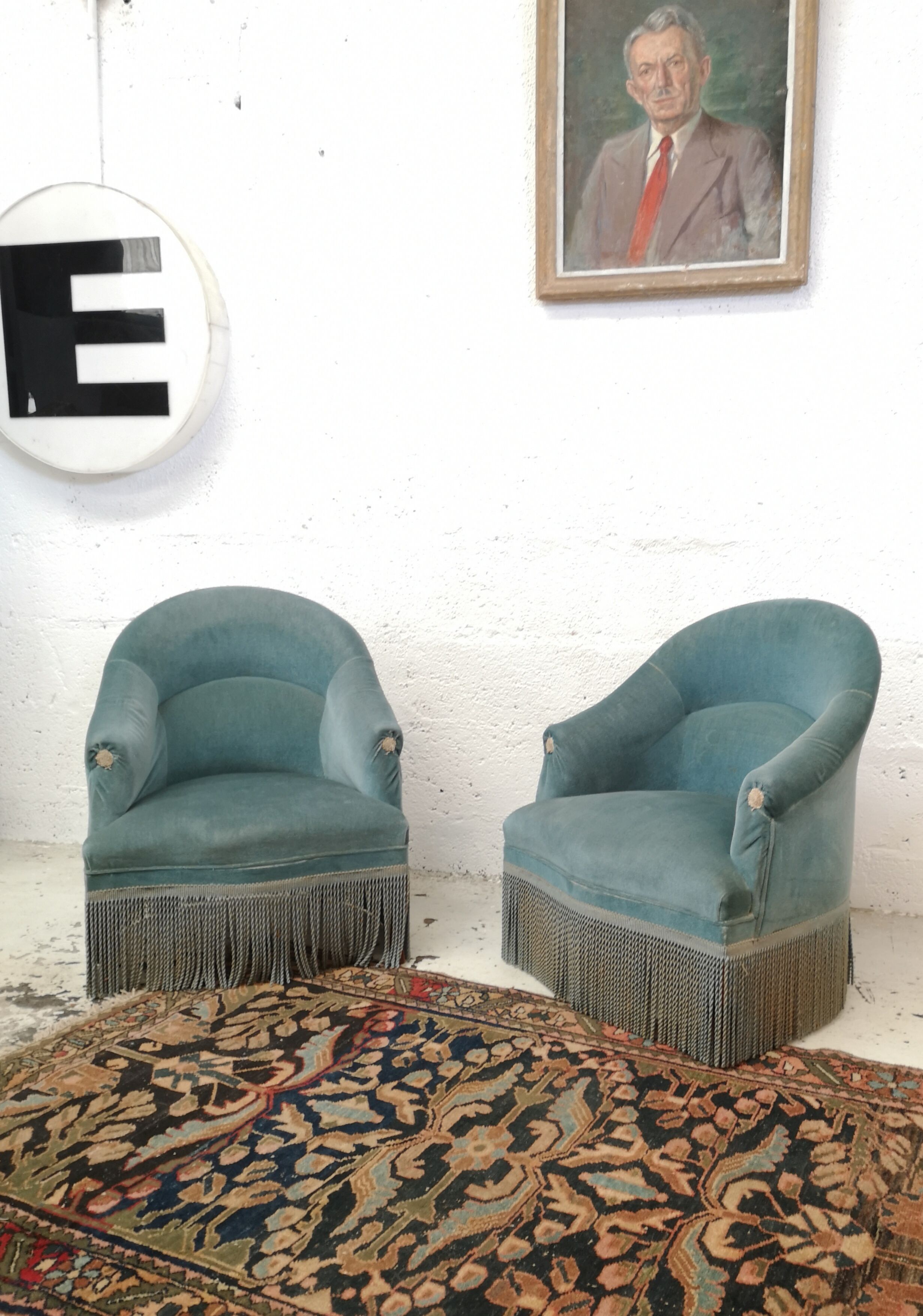 Pair of armchairs blue