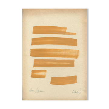 "Etudes" Original painting on vintage paper
