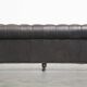 Cowhide Leather 3-Seater Chesterfield Sofa