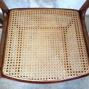Suite of 2 vintage chairs sleigh canées Baumann 70s