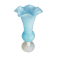 Vase bleu verre opaline vintage