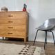 4-drawer chest of drawers in vintage light oak from the 1950s