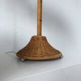 Pair of wicker table lamps from the 60s
