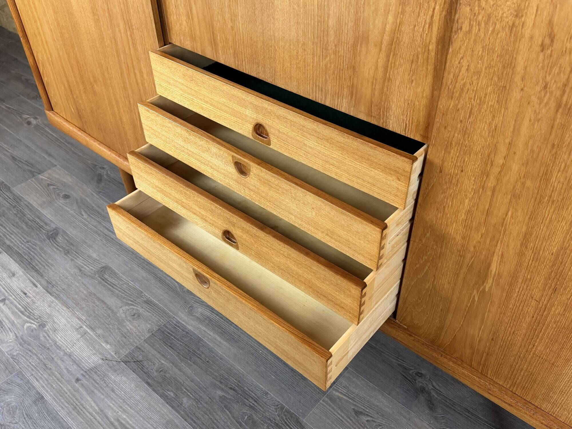 1960s 1970s Teak Sideboard Highboard by H.W. Klein for Bramin Denmark