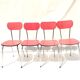 Lot 4 chaises formica rouge
