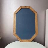 Light oak wooden mirror 80s 52x35cm