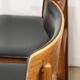 Set of 4 Scandinavian teak and leatherette chairs, 1960