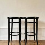 Set of 2 vintage black stools
