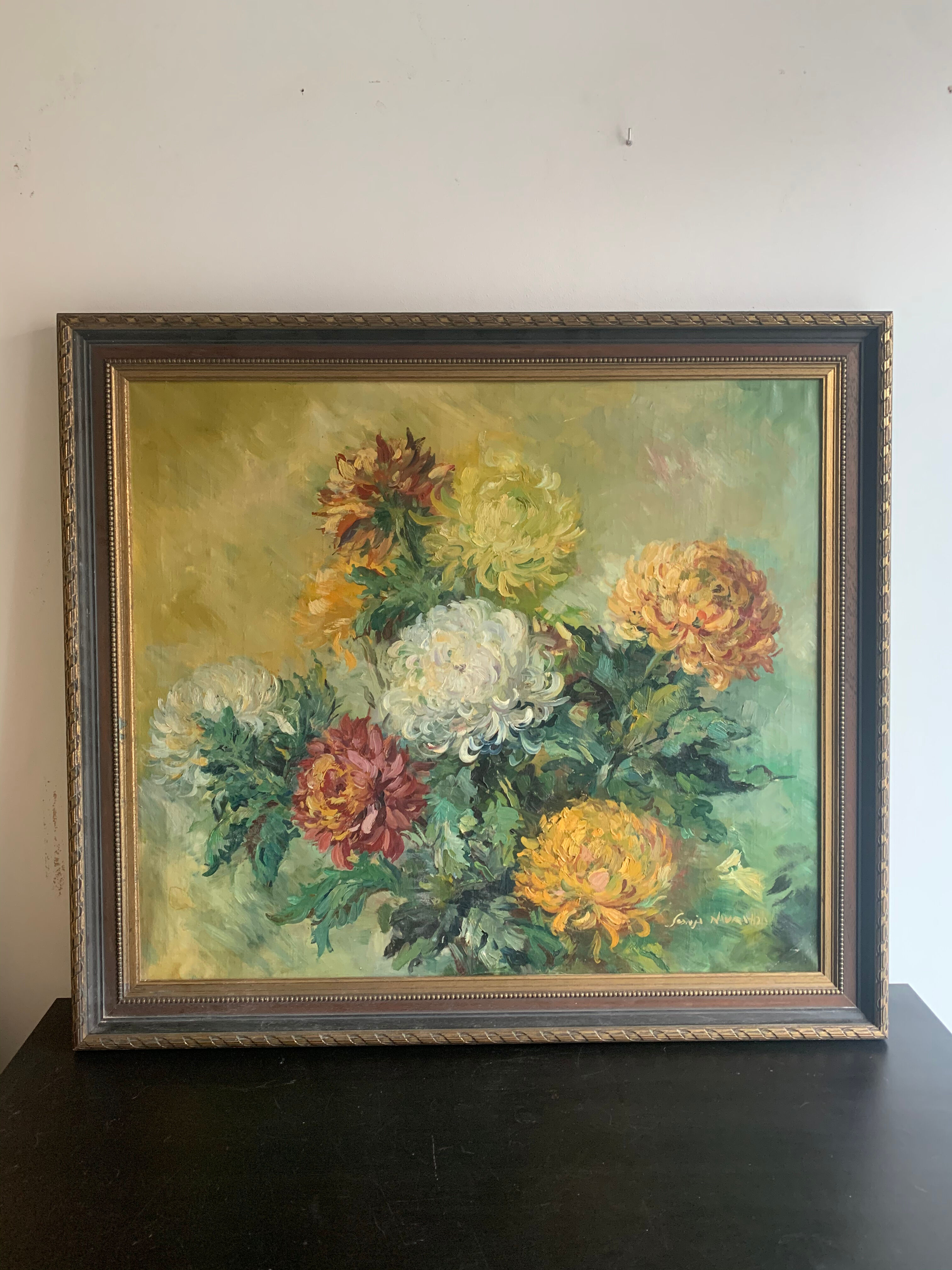 Oil Painting by S. Navratil, Germany, 1960s