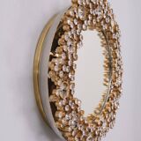 Palwa Crystal Back lid mirror, Hollywood Regency 1970s