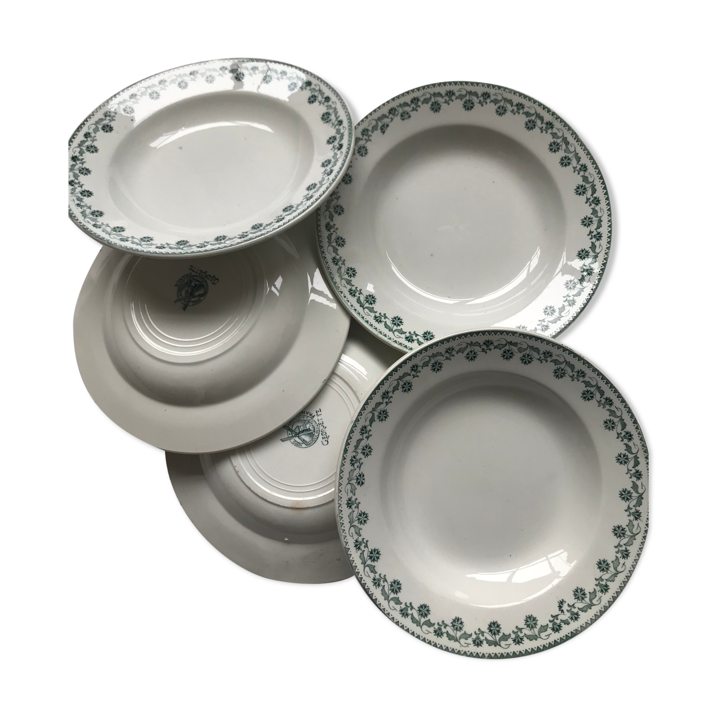 5 soup plates Moulin des louos