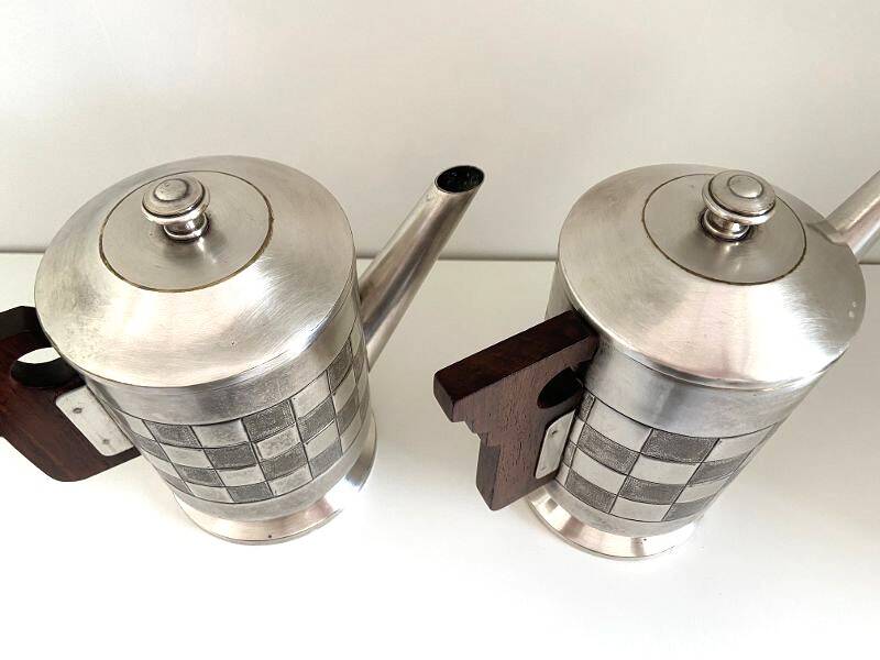 Tea & Coffee Service Pieces Silver-Plated Metal Art Deco A.S Stamp