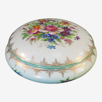 Round porcelain bonbonniere from limoges fontanille and marraud