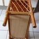 Old shelf on vintage rattan stands