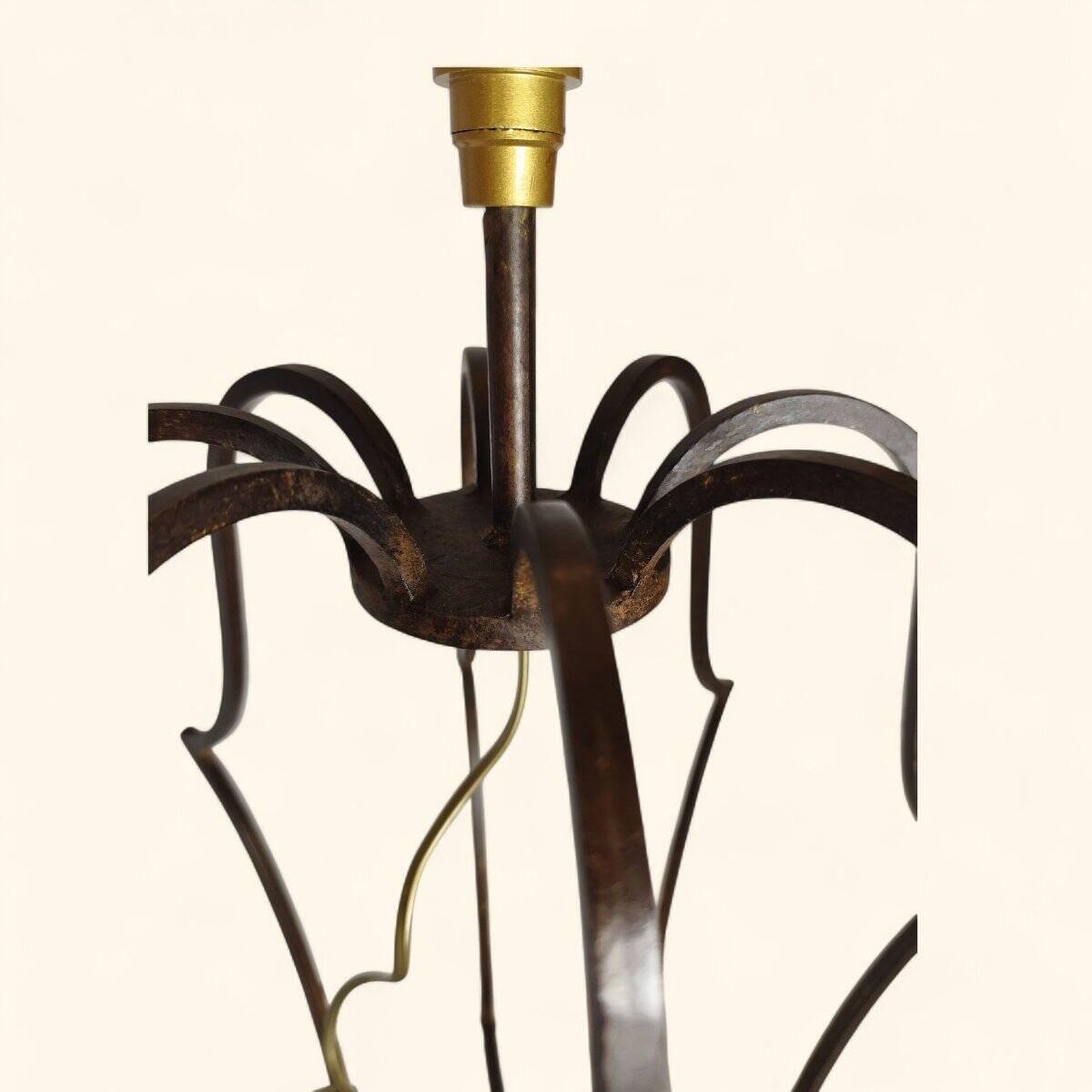 Large "Cage" Lamp Pair in Patinated Bronze - DLG by Jean Royère