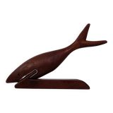 Danish Teak Shark with Stand, 1960s