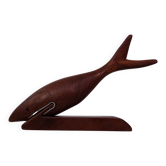 Danish Teak Shark with Stand, 1960s