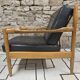 Paire de faureuil Scandinave cuir 1970"