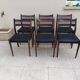 6 vintage teak chairs from the 1960s, Scandinavian Danish.
