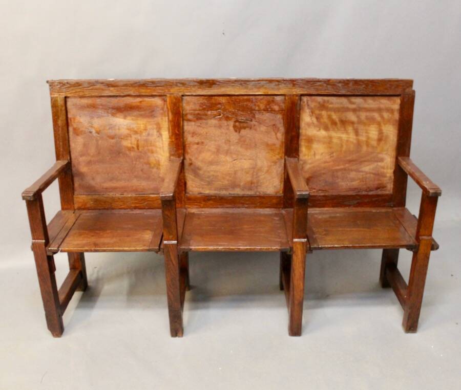 3 Seater Oak Church Bench