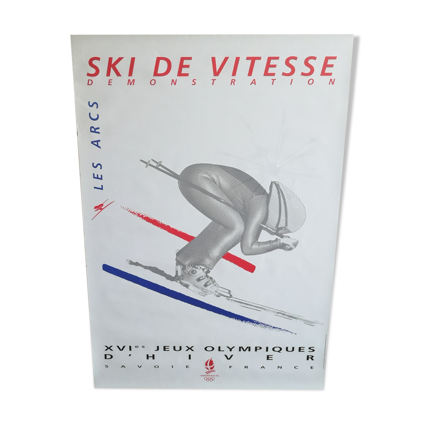 Official poster Albertville Olympic Games speed skiing