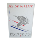 Official poster Albertville Olympic Games speed skiing