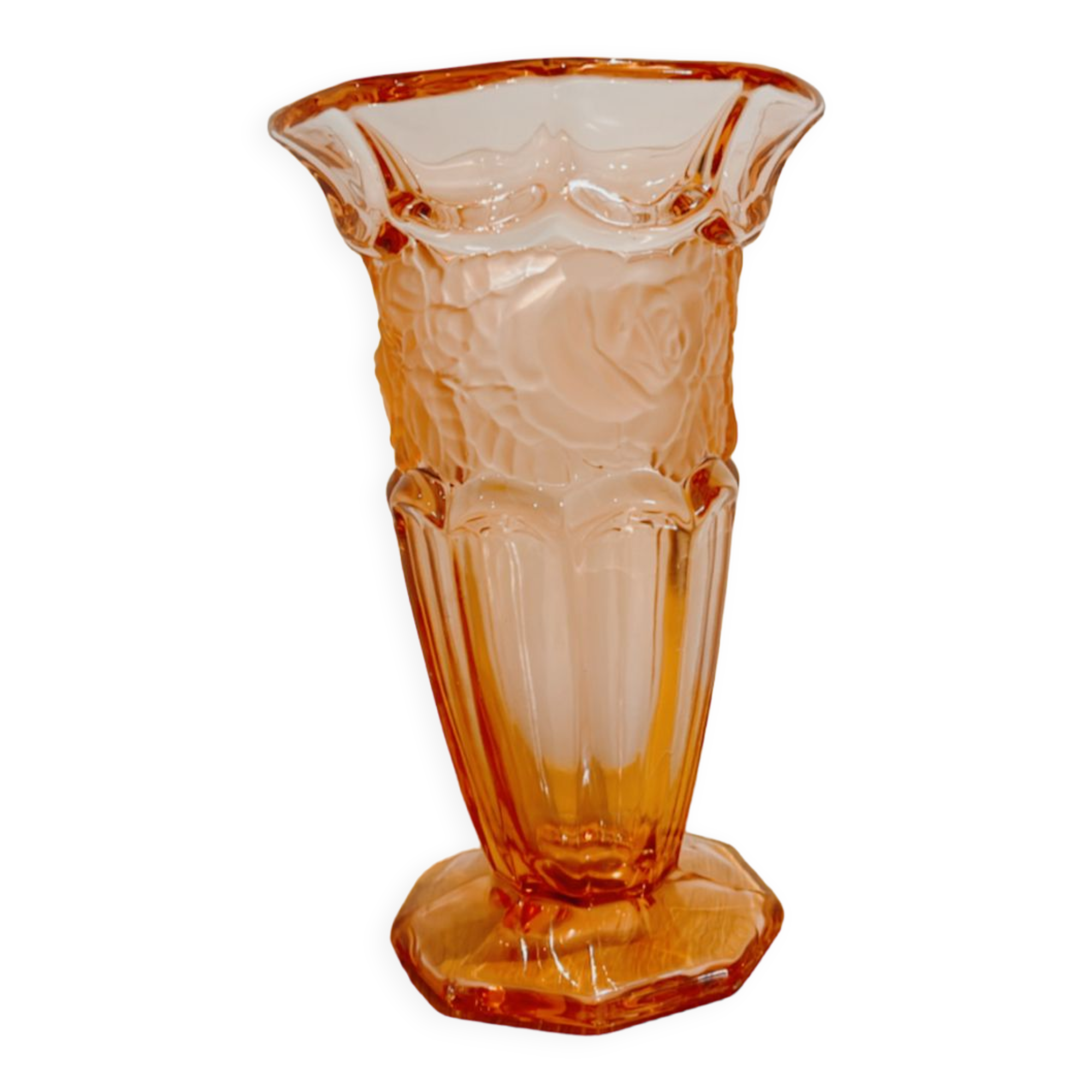 Pink art deco vase