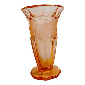 Pink art deco vase