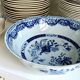 Saladier Compagnie des Indes en porcelaine bleue