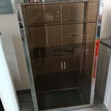 Vintage showcase in brass and chrome Renato Zevi