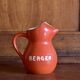 BERGER - Advertising Pichelt in red ceramic - 1960