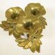"Flowers" candle holder with three brass bobeches