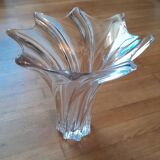 Large Vannes crystal vase - tulip shape