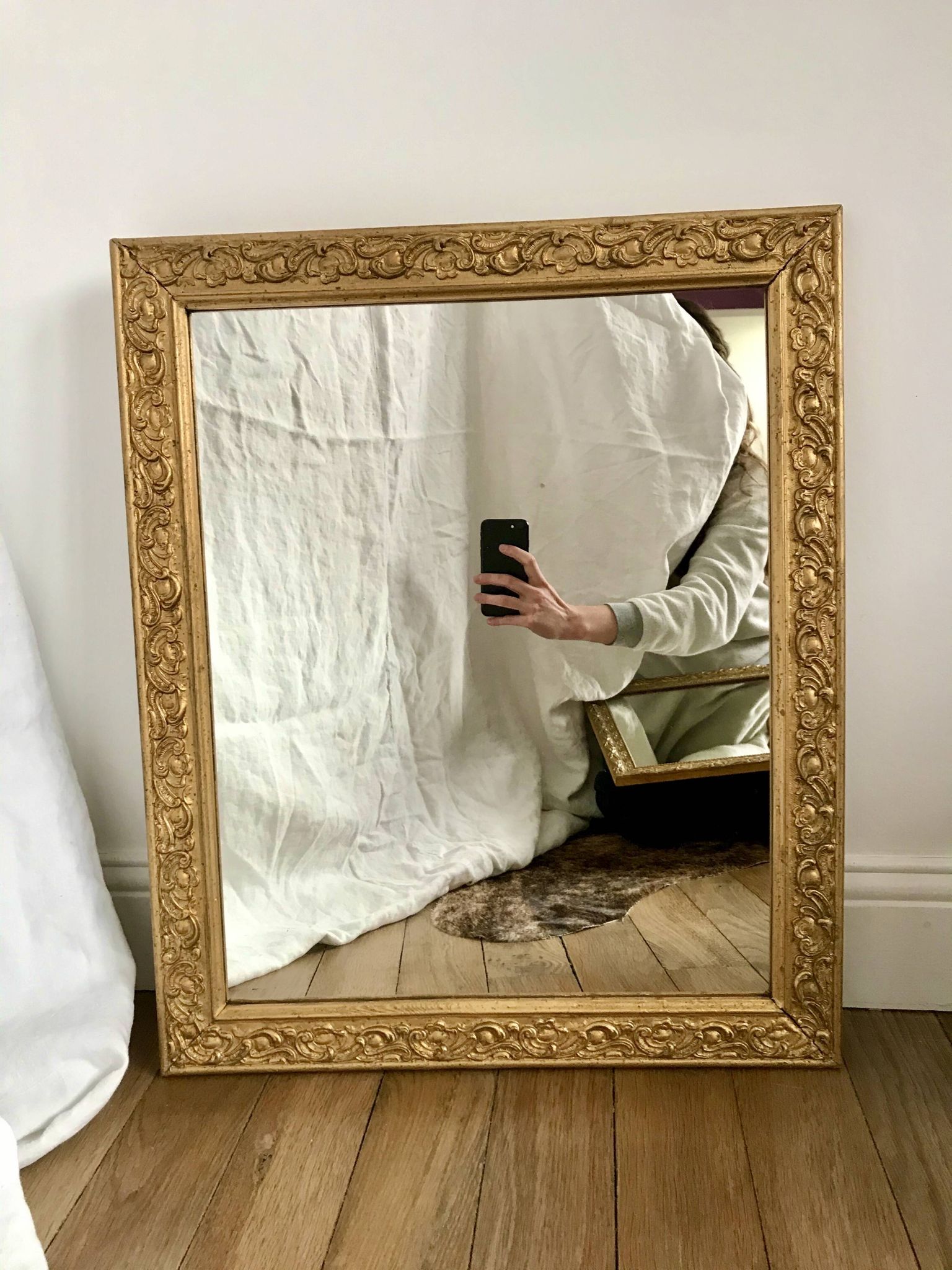 set of 4 mirrors in wood and gilded stucco early 20th century