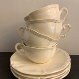 4 cups and 4 sous cups Digoin Sarreguemines, 1920