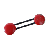 Double red metal patère of the 1950s.