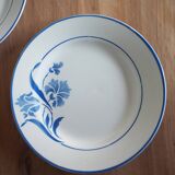 6 assiettes plates gien Albéric