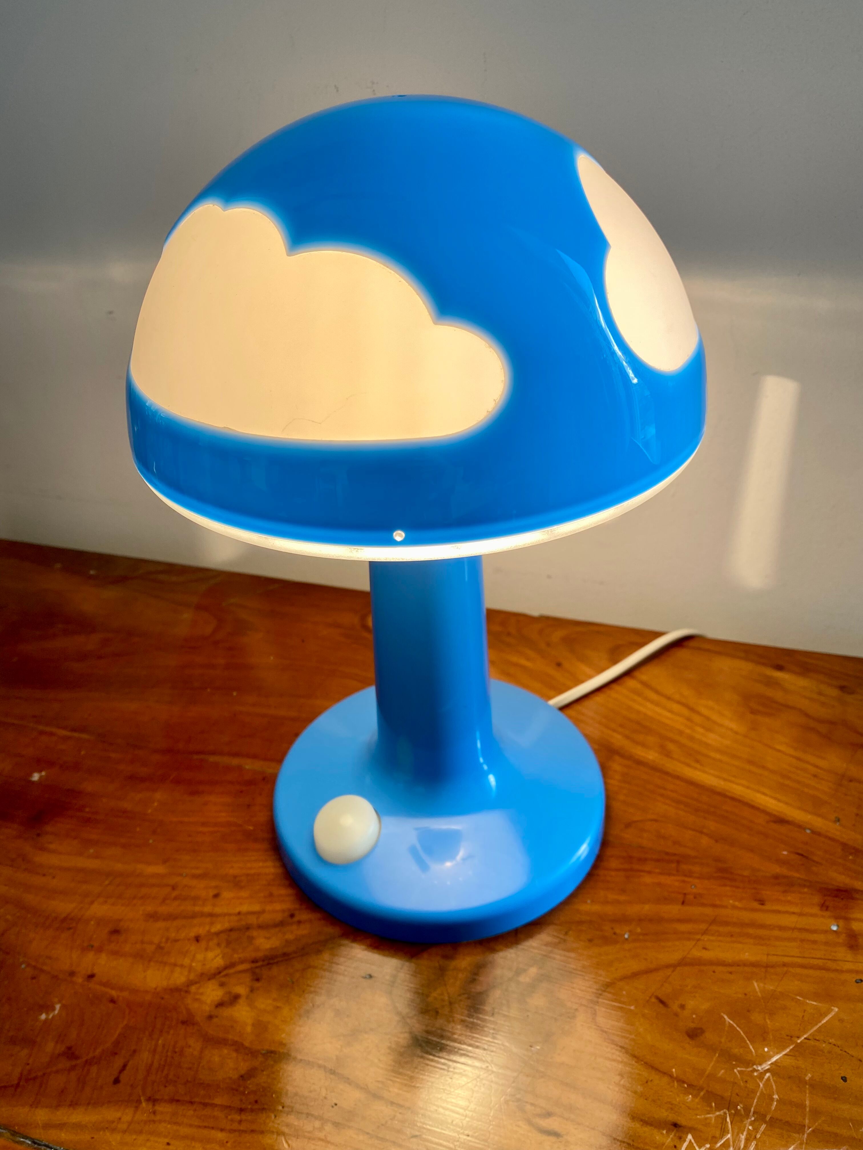 Mushroom lamp clouds Skojig Ikea blue design Henrik Preutz